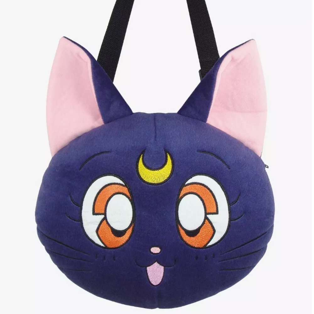 Sailor Moon Luna Plush Crossbody Bag with Unopened Series 5 Bag Clip